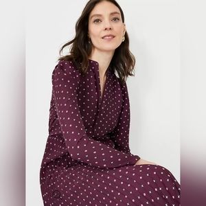 Pleated Plum Ann Taylor Dress New With Tag Size 4/6